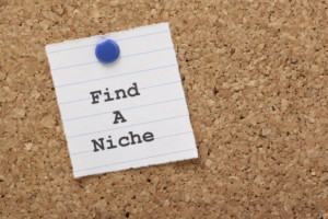 note that reads "find a niche"