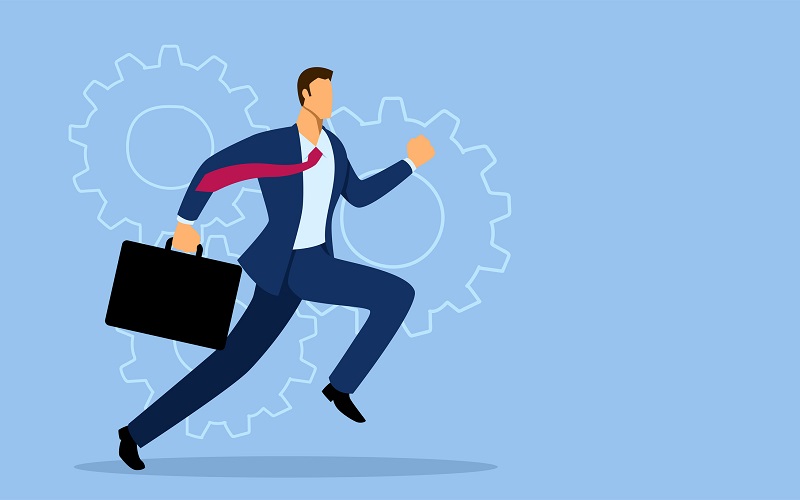 Illustration of successful lawyer