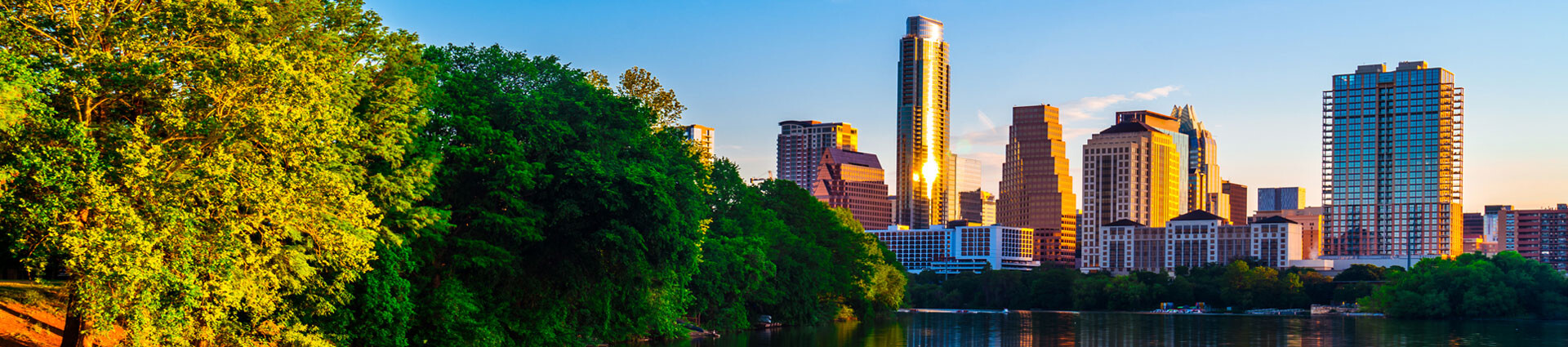 River with Austin Texas skyline